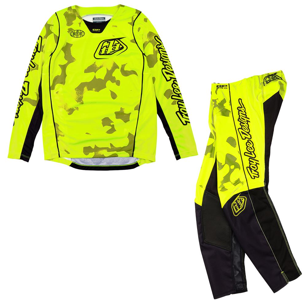 Troy Lee Designs Spring 2025 MX Combo Kit GP PRO Youth Blotted Flo Yellow